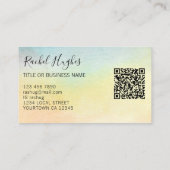 QR-Code Sonnenblume Visitenkarte (Rückseite)