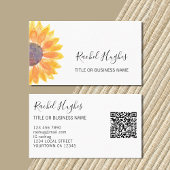 QR-Code Sonnenblume Visitenkarte