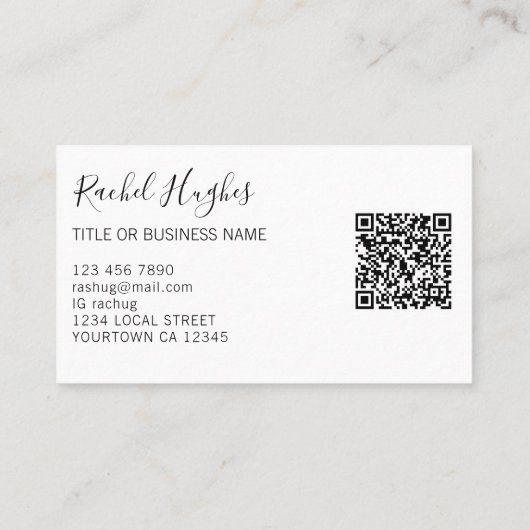 QR-Code Sonnenblume Visitenkarte (Rückseite)