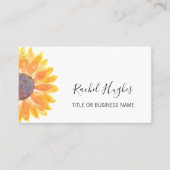 QR-Code Sonnenblume Visitenkarte (Vorderseite)