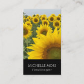 QR-Code Sonnenblumen Foto Designer Moderne Blumen Visitenkarte (Vorderseite)