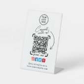 QR-Code Soziale Medien - Modernes Schild für das G (Vorderseite)