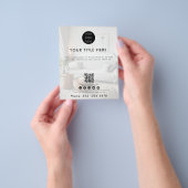 QR-Code Soziale Medien verblasstes Foto Flyer (Gruppe)