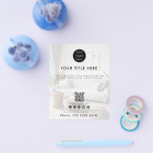 QR-Code Soziale Medien verblasstes Foto Flyer (Einzeln)