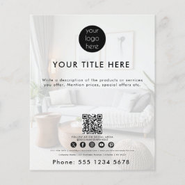 QR-Code Soziale Medien verblasstes Foto Flyer