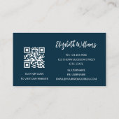 QR Code Sparkling Diamonds bilden Künstler Visitenkarte (Rückseite)