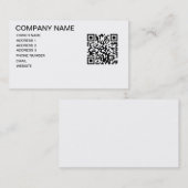 QR CODE-SPEICHER-SCHABLONEN-VISITENKARTE VISITENKARTE (Vorne/Hinten)