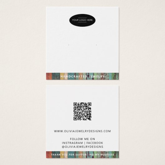 QR-Code-Speicherkarte für das Firmenlogo (Vorne & Hinten)