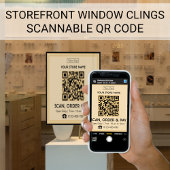 QR-Code speichern | Scannen, Bestellen und Bezahle Fensteraufkleber