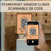 QR-Code speichern | Scannen, Bestellen und Bezahle Fensteraufkleber