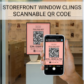QR-Code speichern | Scannen, Bestellen und Bezahle Fensteraufkleber