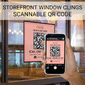 QR-Code speichern | Scannen, Bestellen und Bezahle Fensteraufkleber