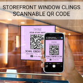 QR-Code speichern | Scannen, Bestellen und Bezahle Fensteraufkleber