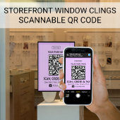 QR-Code speichern | Scannen, Bestellen und Bezahle Fensteraufkleber