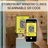QR-Code speichern | Scannen, Bestellen und Bezahle Fensteraufkleber