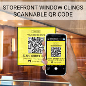 QR-Code speichern | Scannen, Bestellen und Bezahle Fensteraufkleber