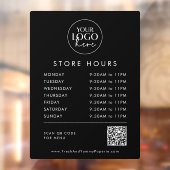 QR-Code-Speicherstunden für Chic Black Business-Lo Fensteraufkleber (Blatt 2)