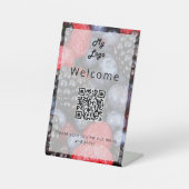 QR-Code-Speisekarte Sockelschild (Vorderseite)