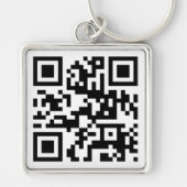 QR Code - Sprich mir nervös! Schlüsselanhänger (Vorne)