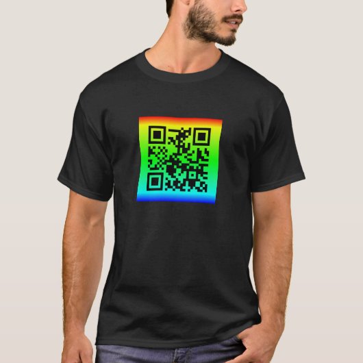QR-Code®-Sprichwort: ALLES WIRD GEÖFFNET T-Shirt (Vorderseite)