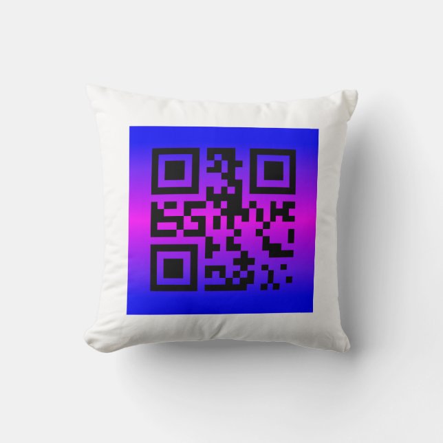 QR Code® Sprichwort: ES IST EIN MÄDCHEN Kissen (Vorderseite)