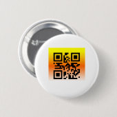 QR Code® Sprichwort: GLÜCKLICH HALLOWEEN Button (Vorne & Hinten)