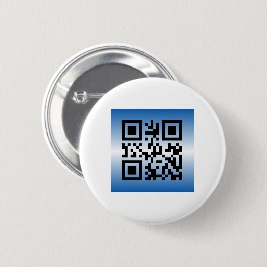 QR Code® Sprichwort: GLÜCKLICH HANUKKAH Button (Vorne & Hinten)