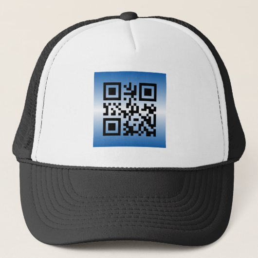 QR Code® Sprichwort: GLÜCKLICH HANUKKAH Truckerkappe (Vorderseite)