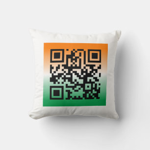 QR Code® Sprichwort: GLÜCKLICH ST. PATRICK-TAG Kissen