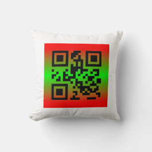 QR Code® Sprichwort: GLÜCKLICHE URLAUB Kissen
