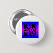 QR Code® Sprichwort: GLÜCKLICHER GEBURTSTAG Button (Vorne & Hinten)