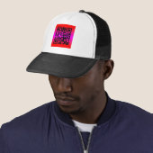 QR Code® Sprichwort: GLÜCKLICHER MUTTER-TAG Truckerkappe (Beispiel)
