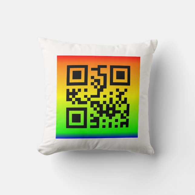 QR Code® Sprichwort: LIEBE Kissen (Vorderseite)