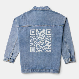 QR-Code Sprichwort Nett Kann Ich Auch Bringt Aber  Jeansjacke