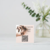 QR Code Square Business Card Quadratische Visitenkarte (Stehend Vorderseite)