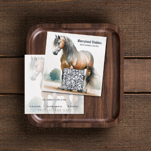 QR Code Square Business Card Quadratische Visitenkarte