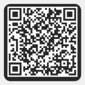 QR CODE Square Sticker (Vorderseite)