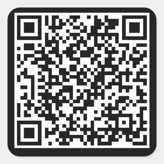 QR CODE Square Sticker (Vorderseite)
