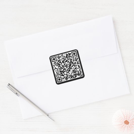 QR CODE Square Sticker (Umschlag)