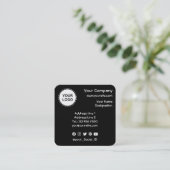 QR-Code-Square-Visitenkarte Quadratische Visitenkarte (Stehend Vorderseite)