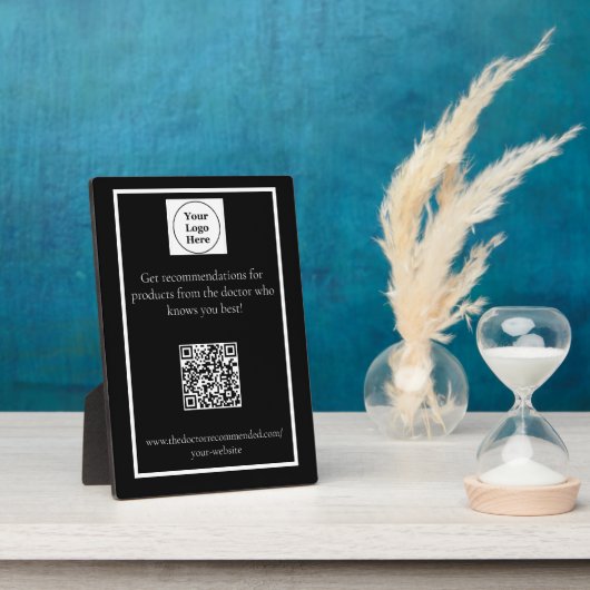 QR Code Stand Plaque Fotoplatte (Seite)