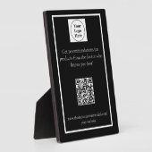QR Code Stand Plaque Fotoplatte (Seite)