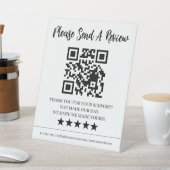 QR-Code-Ständer für Kundenbewertungen  Sockelschild (In SItu)