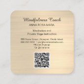 *~* QR-Code Star Gold Glitzer Butterfly Mystical Quadratische Visitenkarte (Rückseite)