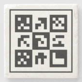 qr Code Steinuntersetzer (Vorderseite)
