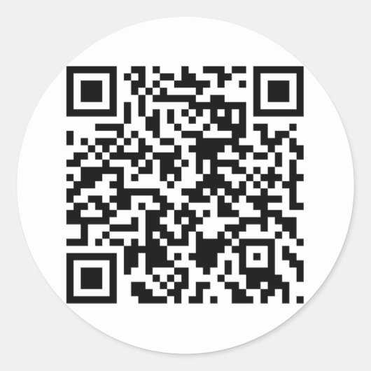 QR-Code-Sticker - Anpassbar Runder Aufkleber (Vorderseite)