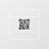 QR-Code-Sticker für die Ladenfront - scann mich Fensteraufkleber (Blatt)
