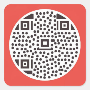 "QR-Code-Sticker für Händler: Connect & Engage" Quadratischer Aufkleber