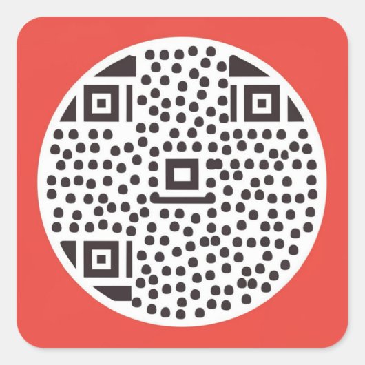 "QR-Code-Sticker für Händler: Connect & Engage" Quadratischer Aufkleber (Vorderseite)