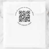 QR-Code-Sticker für soziale Medien scannen, um uns Runder Aufkleber (Tasche)